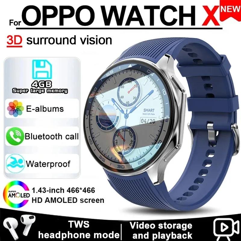 2024 OPPO Watch X Ʈ ð 4G ޸    ȭ IP68  AMOLED Smartwatch For TWS ̾ ?